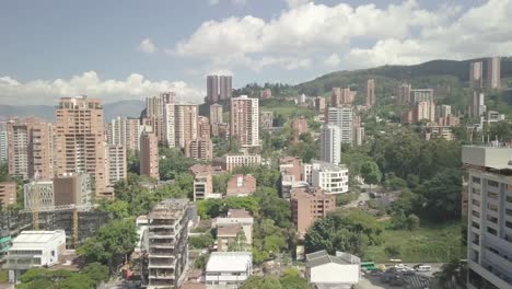 Aerial-drone-shot-of-Medellin-in-Colombia