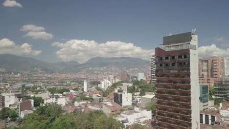 Aerial-drone-shot-of-Medellin-in-Colombia