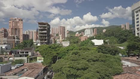 Aerial-drone-shot-of-Medellin-in-Colombia