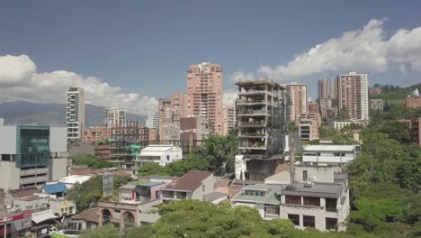 Aerial-drone-shot-of-Medellin-in-Colombia