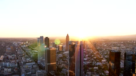 Timelapse-Frankfurt-sunset-from-maintower