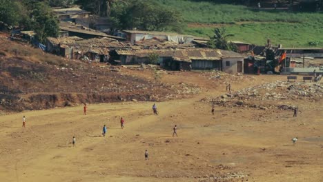 Vista-elevada-zona-pobre-en-la-India