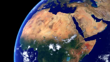 Realistic-Earth-Globe-Zoom-and-Dock-on-West-Africa