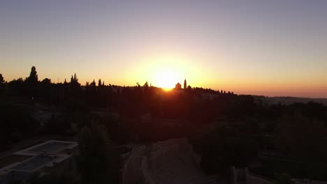 Old-City-of-Jerusalem-Israel:-Sunrise