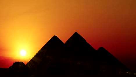 Lapso-de-tiempo.-Amanecer-sobre-las-pirámides.-Giza-Egipto.