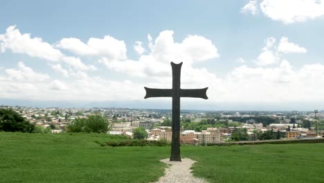 Cross-of-the-temple-Bagrati---Georgia,-Kutaisi