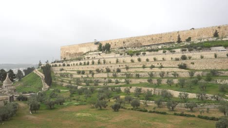 Jerusalem.-Panorama-of-the-fortress-wall-of-the-old-town