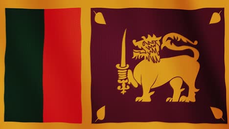 Sri-Lanka-Flagge-winken-Animation.-Vollbild.-Symbol-des-Landes