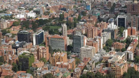 High-altitude-view-of-Bogota,-Colombia