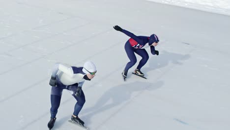 Sportsmen-Starting-Speed-Skating-Race