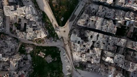 Close-up-in-ravaged-streets-of-Aleppo