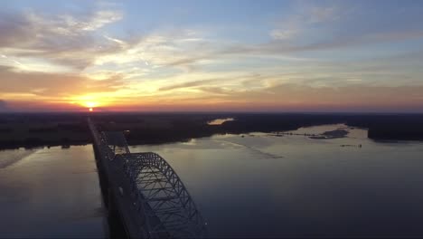 Drone-over-Memphis-Arkansas-Bridge