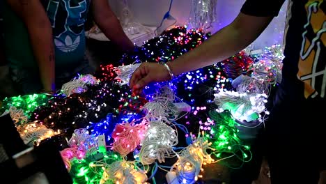 Diwali-fancy-led-decoration-lights-selling-in-old-Delhi-market