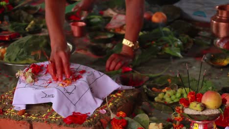 Detail-of-Puja-during-wedding-ceromony