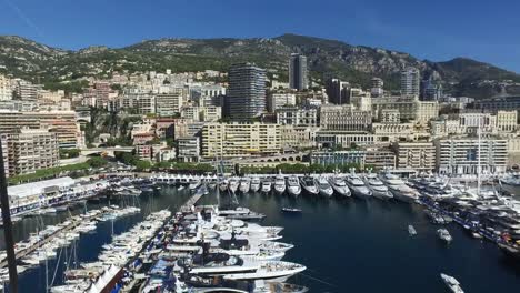 Monaco-Yacht-Show-high-view-panning