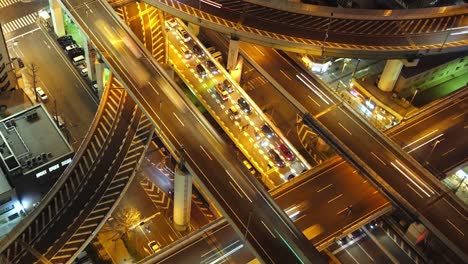 4K.Time-lapse-Time-lapse-traffic-of-the-expressway,-motorway-and-highway-in-Osaka-Japan