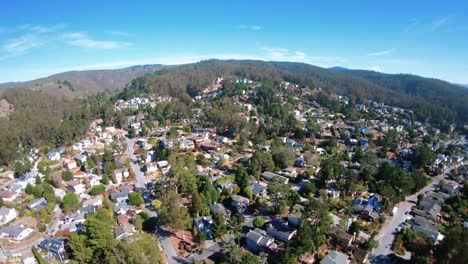 Flying-Over-Montara-CA-USA-Neighborhoods-View-From-Helicopter