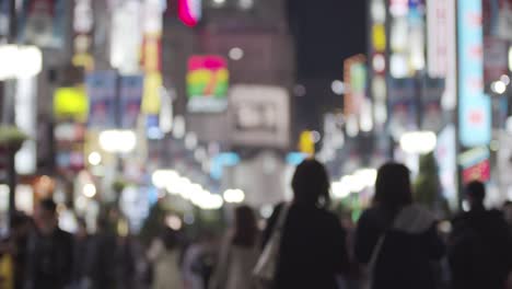 Soft-focus---Night-scenery-of-Japanese-entertainment-area-Kabukicho-Shinjuku