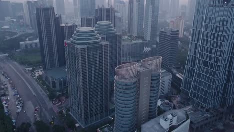 Aerial-shot-of-Downtown-Jakarta-in-the-Morning