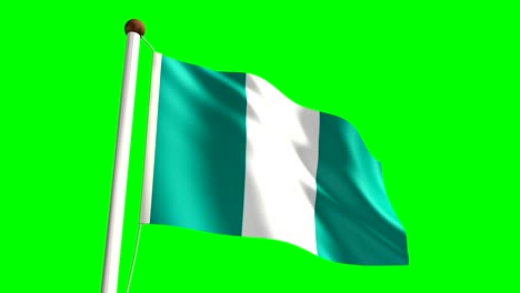 Nigeria-Flagge-(mit-grünen-Bildschirm