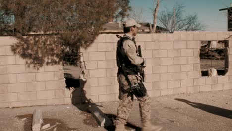 Soldier-Patrolling-Rundown-Neighborhood