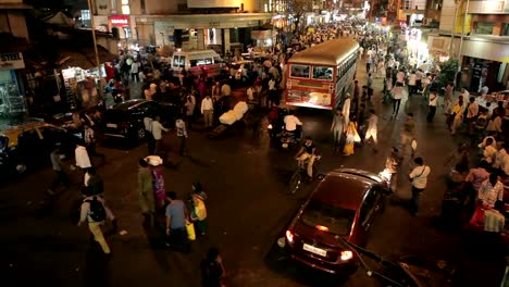 Indians-auf-den-Straßen-von-Mumbai,-Indien.