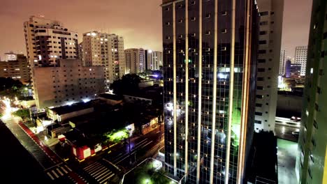 Sao-Paulo-bei-Nacht,-Hd-Zeitraffer