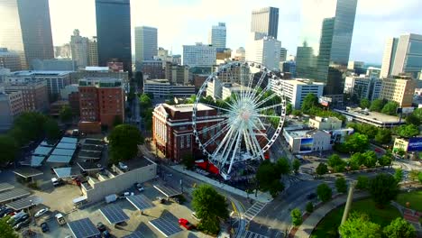 Parque-Centennial-de-Atlanta,-Georgia,-el-vídeo-aéreo