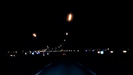 Car-Dash-Camera-Time-Lapse-at-Night-on-the-Highway