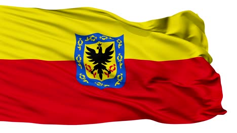 Bogota-Stadt-isoliert-Wehende-Flagge