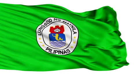 Manila-City-Isolated-Waving-Flag