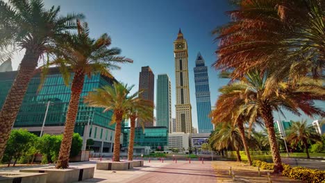 sunny-day-dubai-city-downtown-buildings-street-view-4k-time-lapse-united-arab-emirates