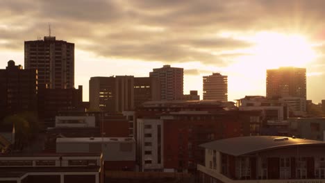 November-18-2016,-Birmingham/UK:-Birmingham-City-Skyline-At-Sunset