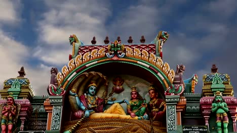 Traditional-Hindu-temple,-South-India,-Kerala