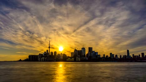 Ciudad-de-Toronto-Sunset-Time-lapse-día-a-noche-4K-1080p