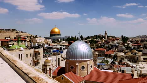 Jerusalem-Luftaufnahmen-Panoramadach-Ansicht-Zeitraffer