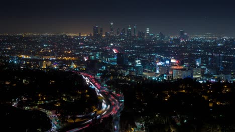 Hollywood-y-Los-Ángeles-en-la-noche-Timelapse