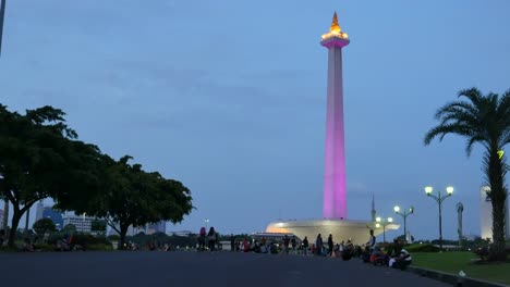 The-National-Monument,-Monas-Tower,-Jakarta,-Indonesia