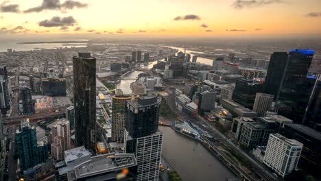 Puesta-de-sol-en-Melbourne-CBD