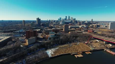 Las-ciudades-gemelas-de-Minneapolis-Minnesota-aérea-Drone