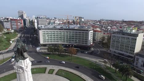 Marques-de-Pombal-Platz,-Lissabon,-Portugal