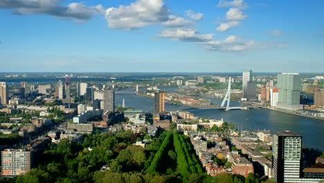 Ansicht-der-Stadt-Rotterdam-und-der-Erasmusbrücke-Erasmusbrücke