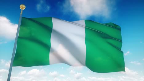 4-k-muy-detallada-la-bandera-de-Nigeria-Loopable