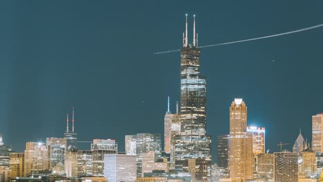 Noche-de-Skyline-de-Chicago-para-Timelapse-del-amanecer