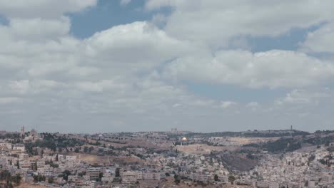 Lapso-de-tiempo-de-la-vieja-ciudad-de-Jerusalén-en-Israel