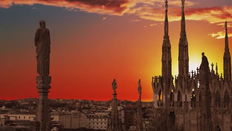 Milan-Italy,-view-of-the-city-from-the-terrace-of-the-Duomo.