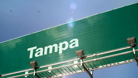 Flugzeug-Landung-Tampa