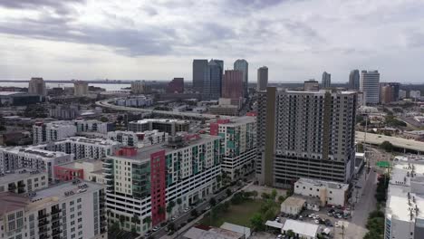 Aerial-of-Downtown-Tampa,-Florida