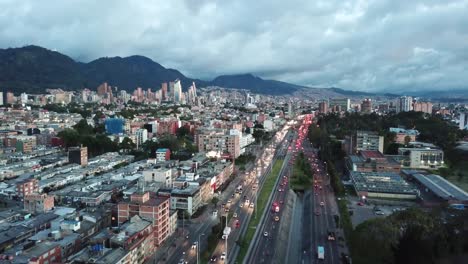 Vista-aérea-de-Bogotá,-Colombia.