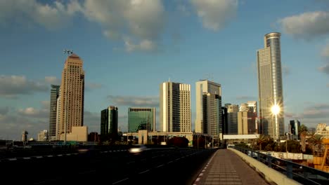 Israel-Ramat-Gan-office-building-skyline-Zeitraffer